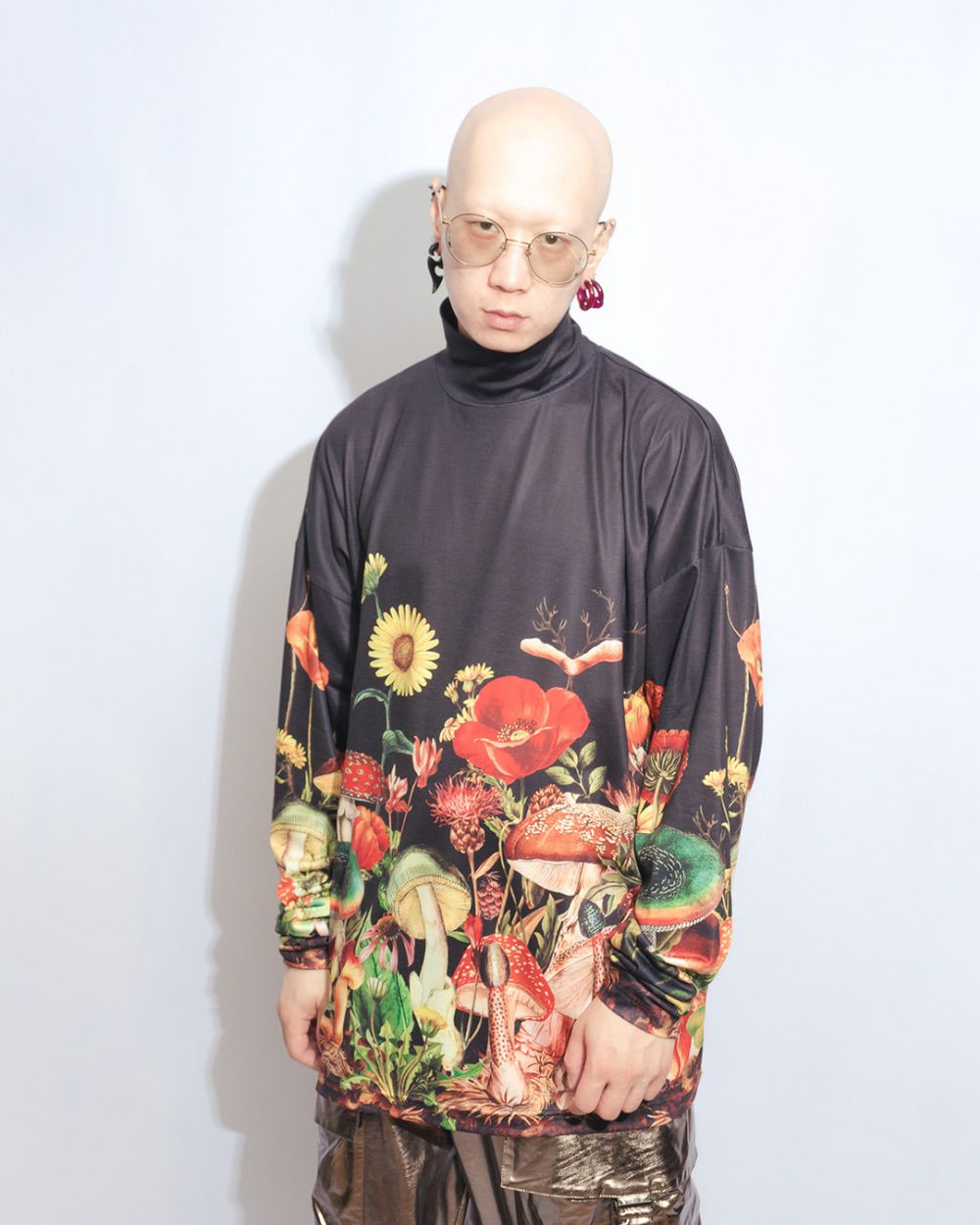 ＆ellecyきのこハイネックロンT ＆ellecyきのこハイネックロンT