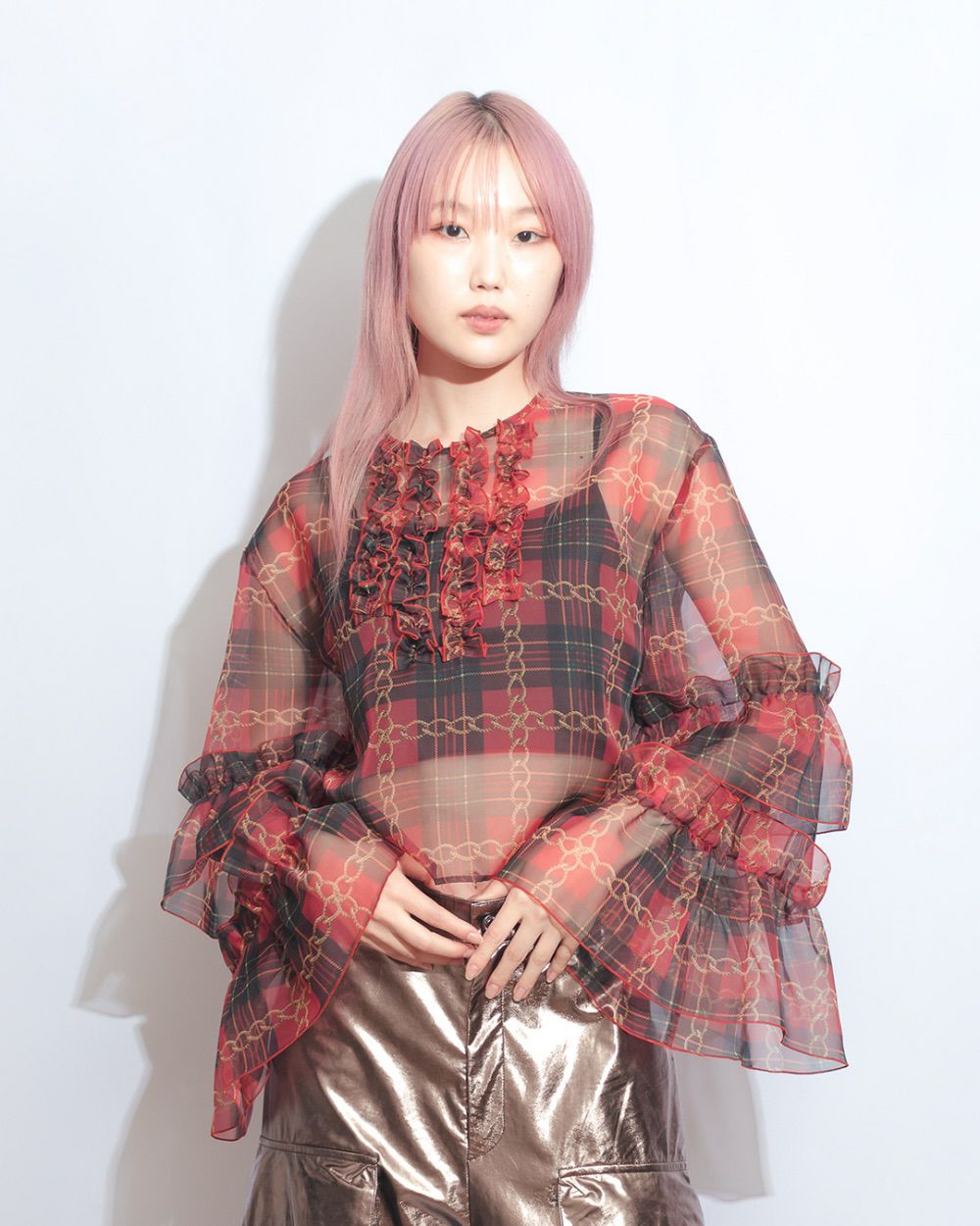 ＆ellecyきのこハイネックロンT