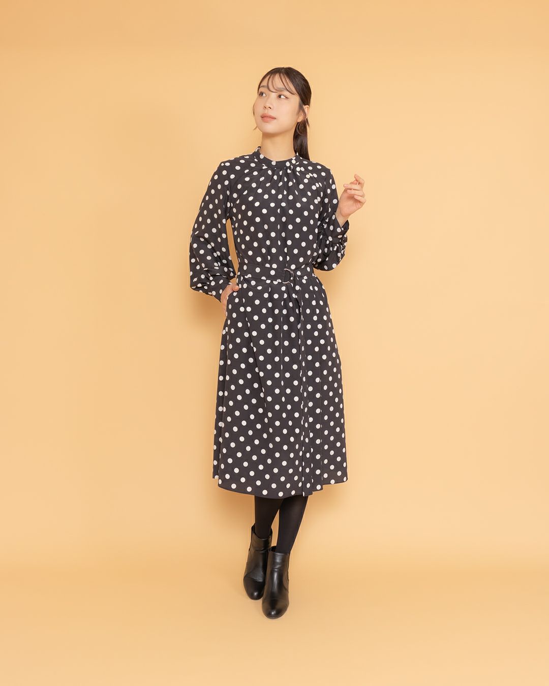 ドットギャザーワンピース | CRAYON ONLINE STORE