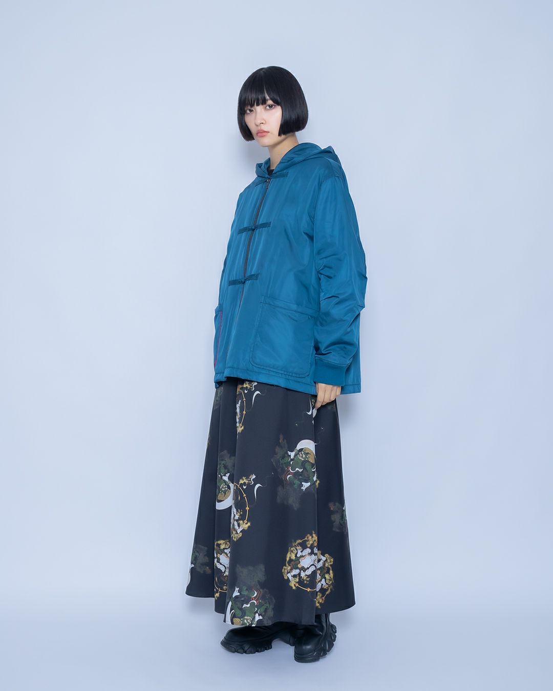 チャイナ服　マオカラー　ジャケット　モスグリーン　カーキ チャイナ服 マオカラー ジャケット モスグリーン カーキ 楽天