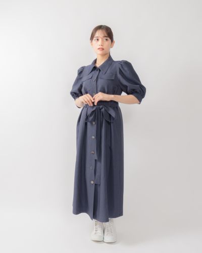 Lois CRAYON ケープコート 花柄立体刺繍付 ロイスクレヨン ネイビー Lois CRAYON ケープコート 花柄立体刺繍付 ロイスクレヨン ネイビー
