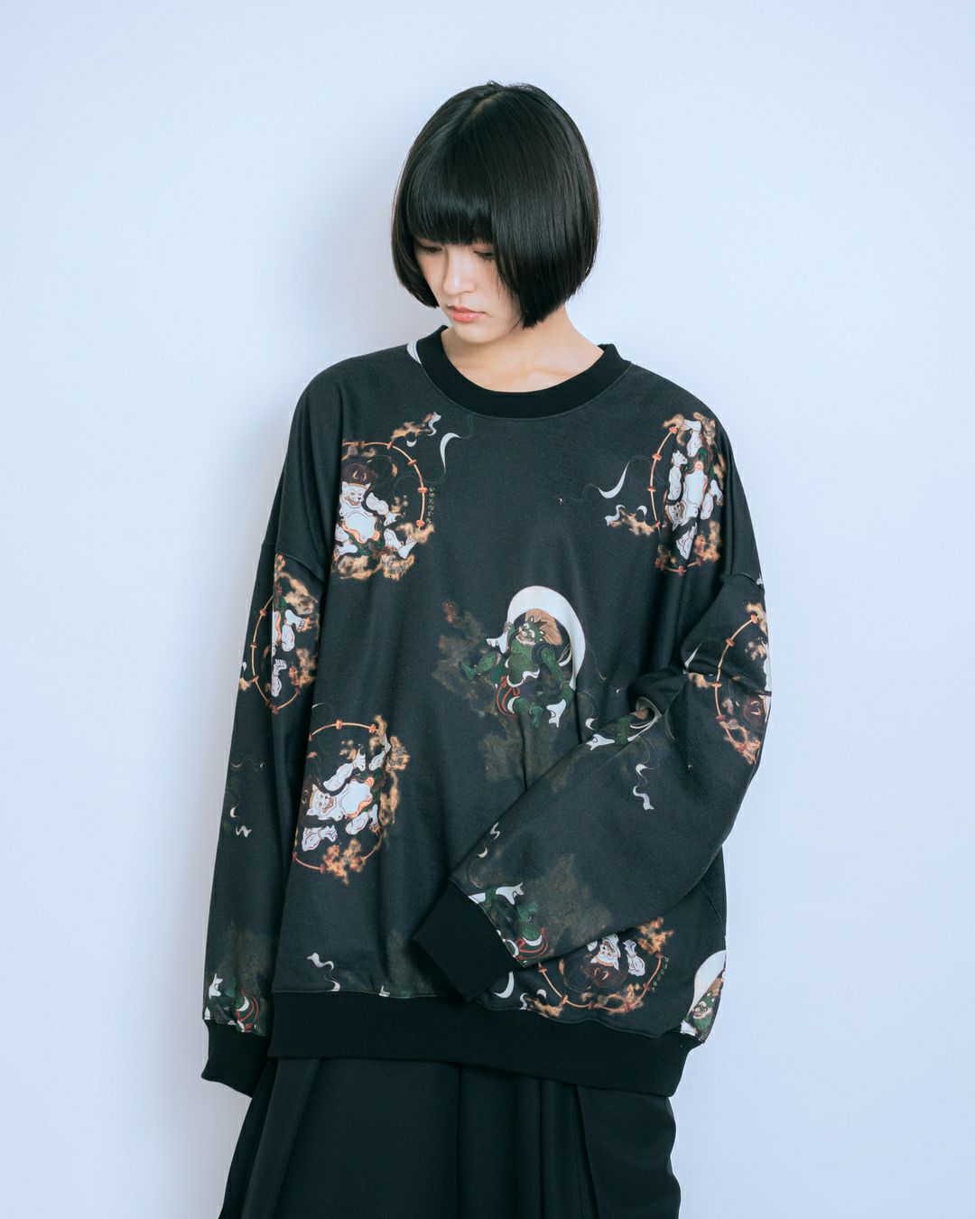 &ellecy アンドエルシー 猫風神猫雷神スカジャン &ellecy アンドエルシー 猫風神猫雷神スカジャン &ellecy アンド